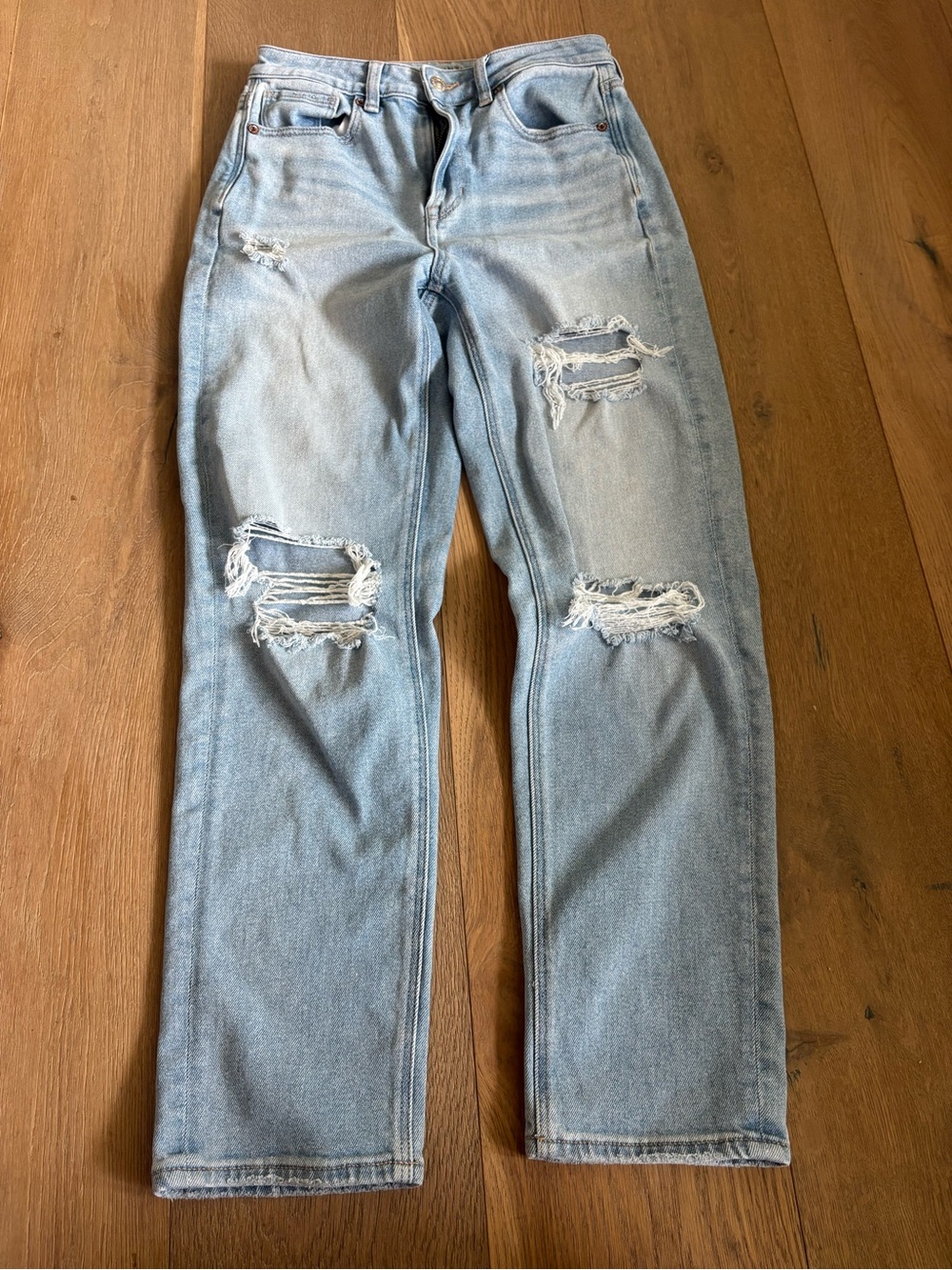 AE mom straight jeans